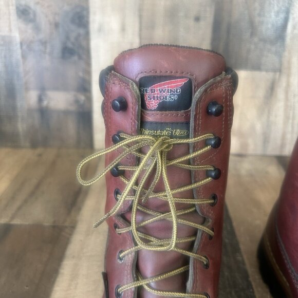 Red Wing 1201 EH Lace Up Waterproof Logger Work Boots Mens 9.5 EE - Picture 8 of 12